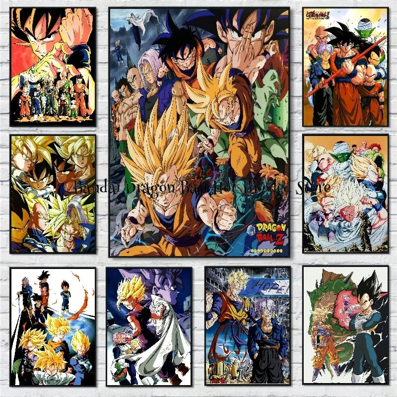 Bandai Classic Anime Dragon Ball HD Poster Goku Gohan Vegeta Piccolo Friza Retro Canvas Painting Print Wall Art Children Gift Bandai Classic Anime Dragon Ball HD Poster Goku Gohan Vegeta Piccolo Friza Retro Canvas Painting Print Wall Art Children Gift